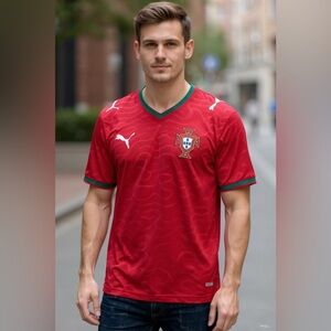 Puma Men's Red Portugal Soccer Shirt